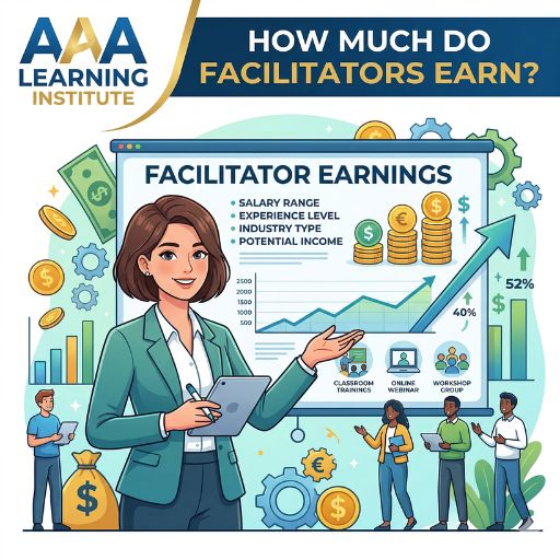 professional reviewing income projections related to how much facilitators earn