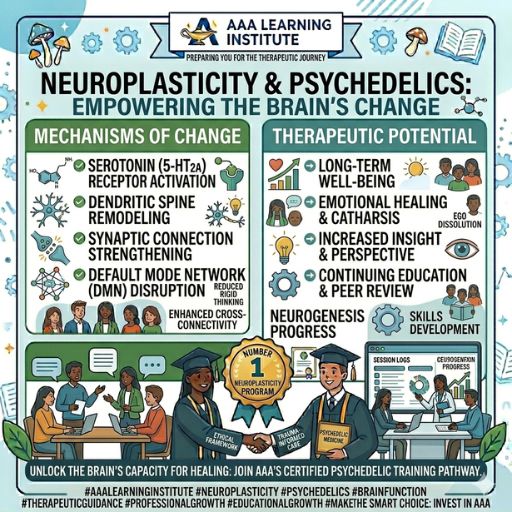 Illustration of brain neural pathways adapting during psychedelic experience