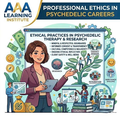 facilitator reviewing professional ethics guidelines in psychedelic careers