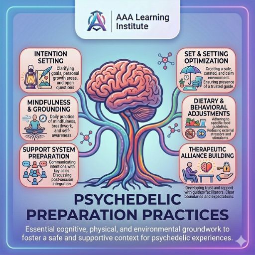 intentional calm space arranged for psychedelic preparation practices