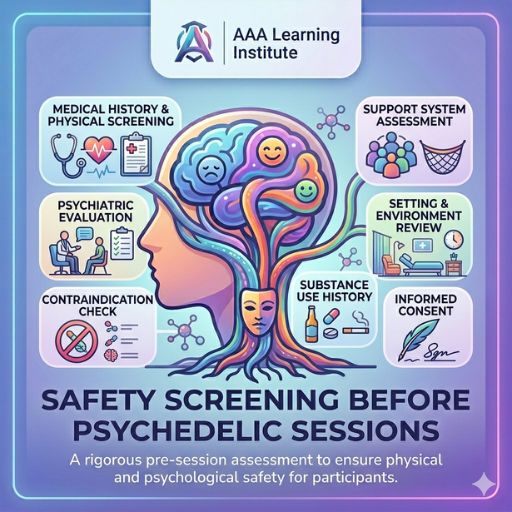 health and readiness checklist used for safety screening before psychedelic sessions