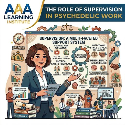 facilitator trainee observing supervision in psychedelic work setting