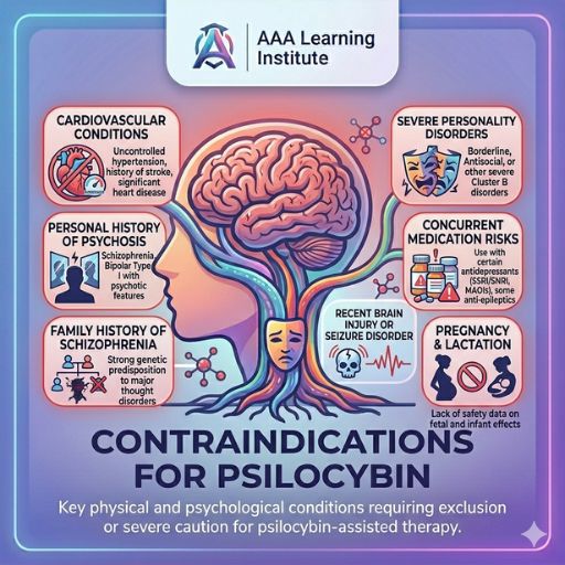 medical screening checklist related to contraindications for psilocybin