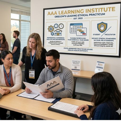 Psilocybin facilitator practicum training in licensed service center environment