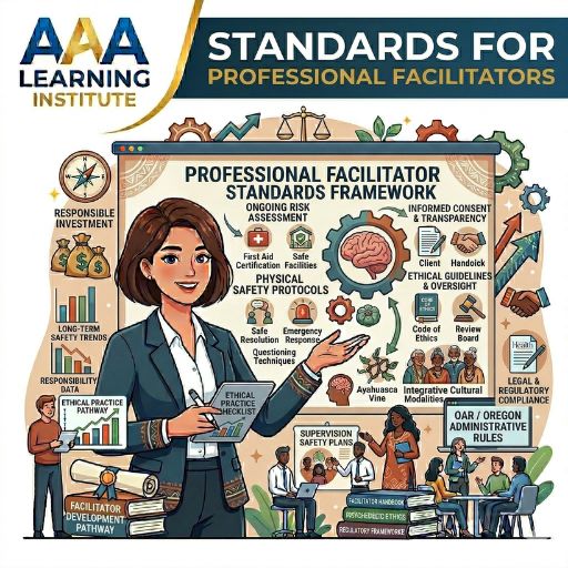 facilitator reviewing standards for professional facilitators during training